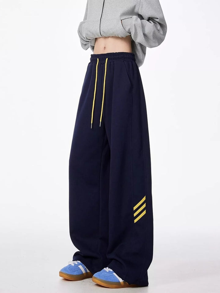 Men's Plus Size Wide Leg Casual Sweatpants with Drawstring