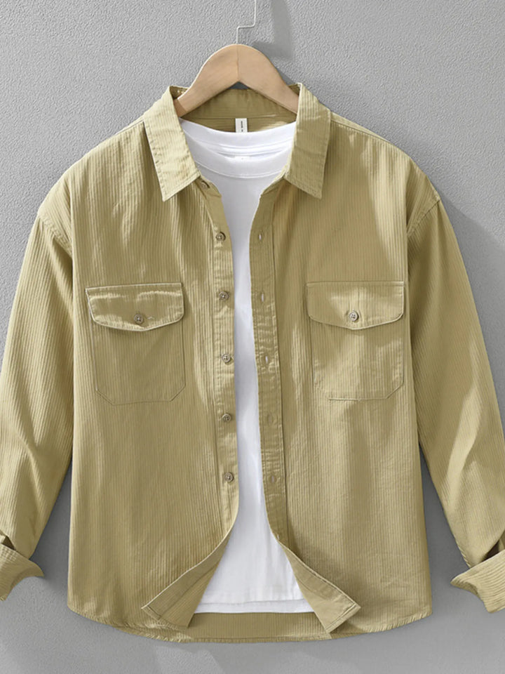 Men's Plus Size Button Up Long Sleeve Shirt