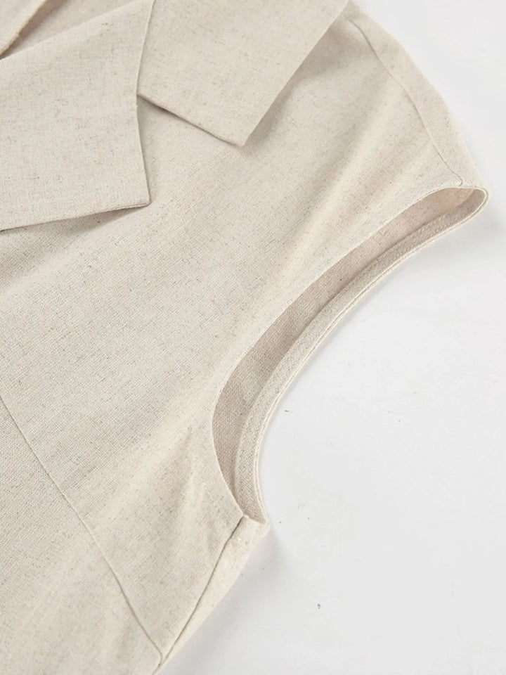 Tie Waist Cap Sleeve Maxi Dress