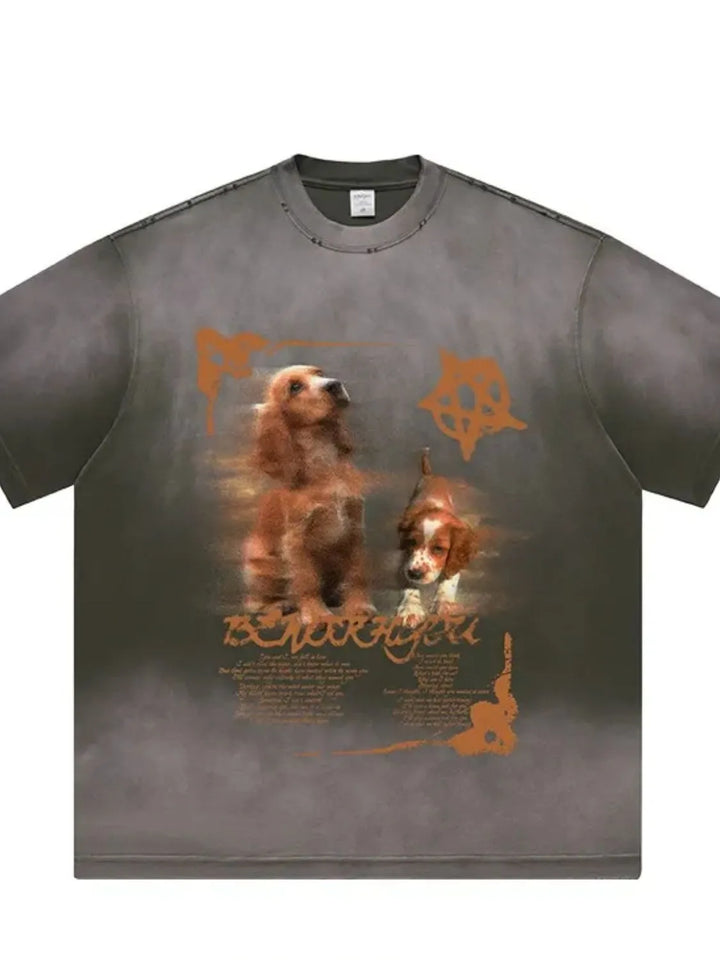 Men's Graphic Round Neck Short Sleeve T-Shirt