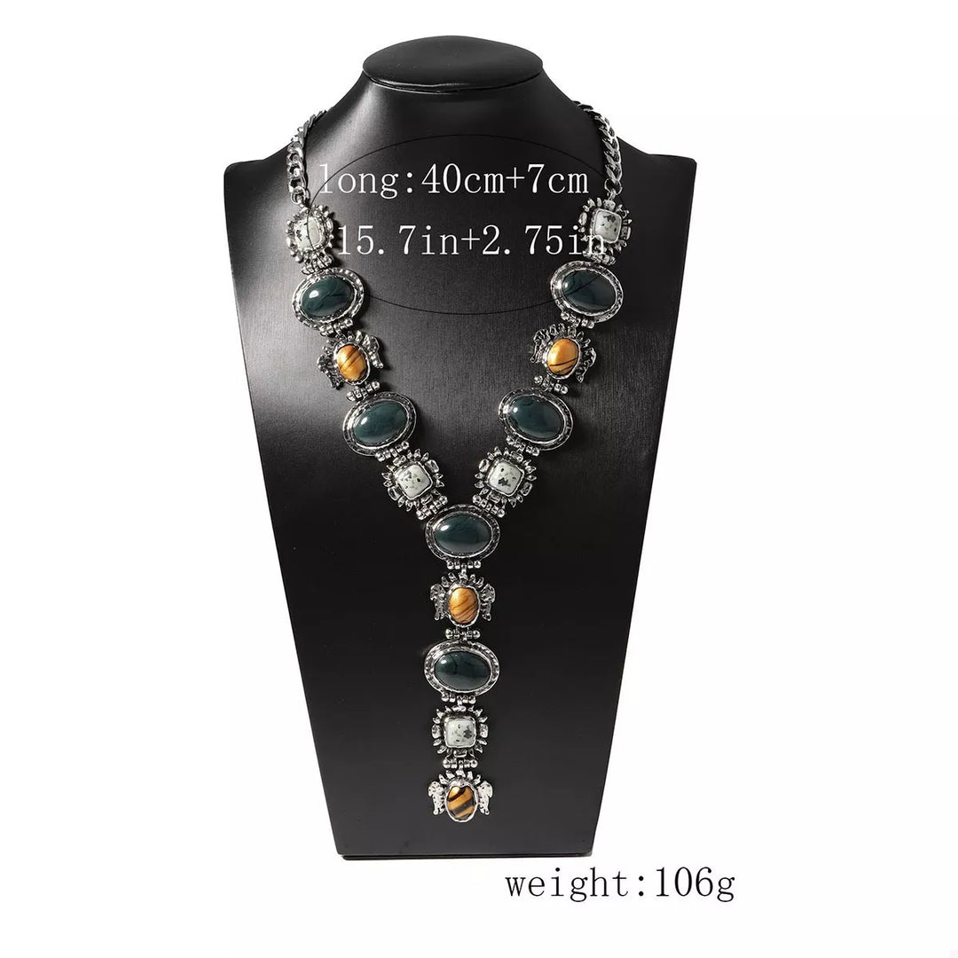 Resin Zinc Alloy Y-Shape Necklace