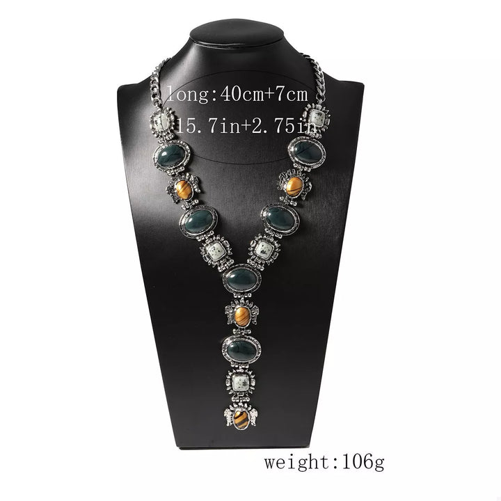 Resin Zinc Alloy Y-Shape Necklace