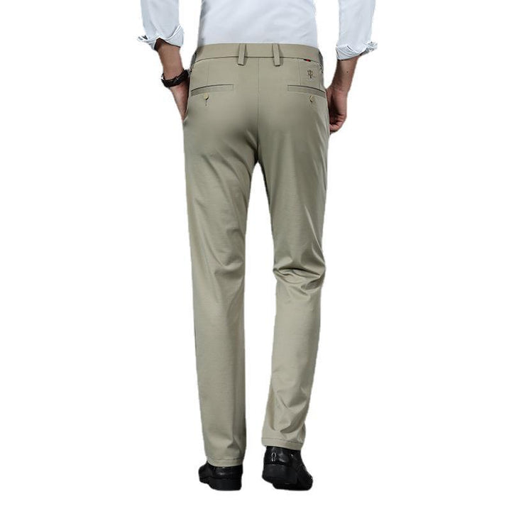Mens Slim-fit Ice-silk Casual Pants