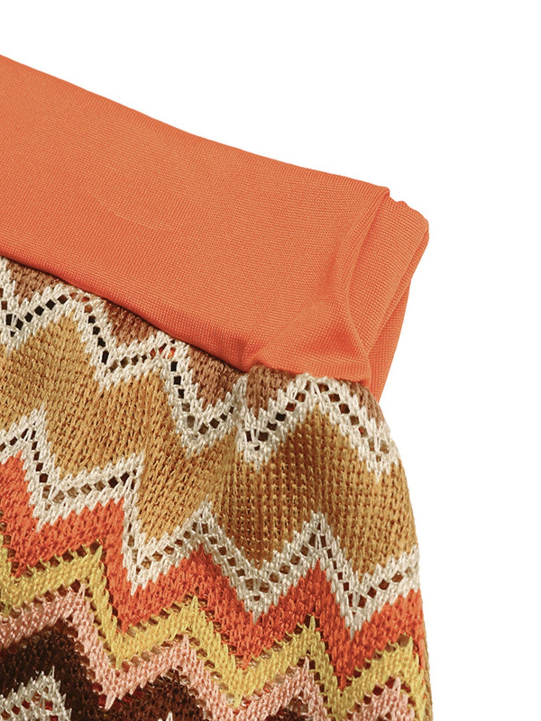 Zigzag Knit Tank Top and Shorts Set