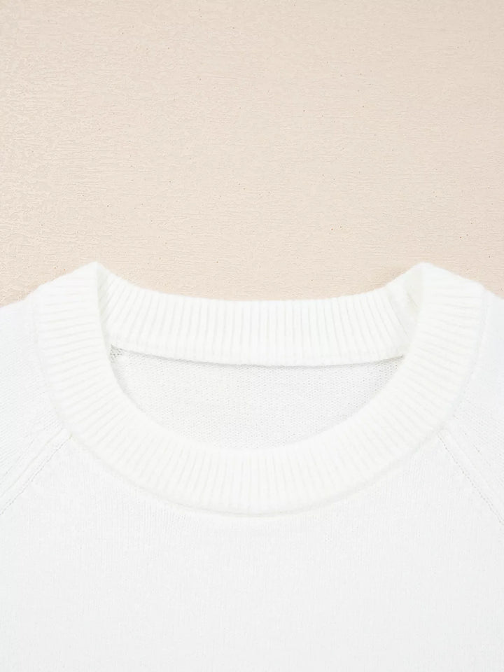 MERRY Letter Pattern Christmas Raglan Sleeve Sweater