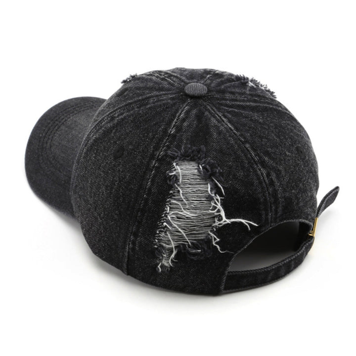 Men's And Women's Washed-out Holey Fashion Trend Baseball Caps Suitable For Outdoor And Street Hipsters To Wear Out. Retro And Unique Hats.