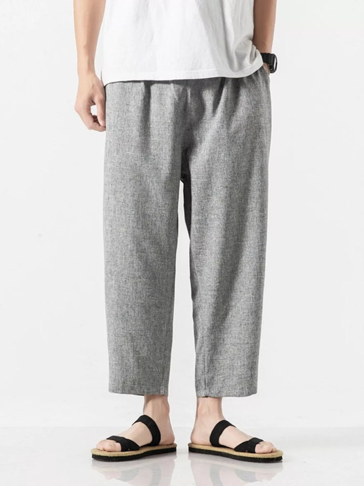 Men's Plus Size Casual Cropped Pants