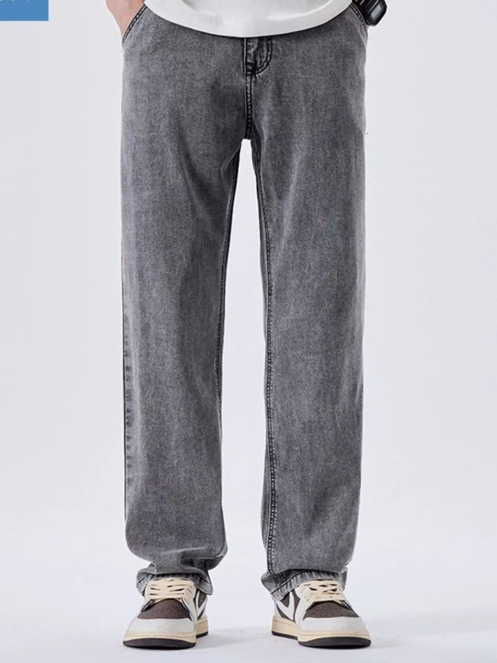 Men's Wash Wide Leg Jeans