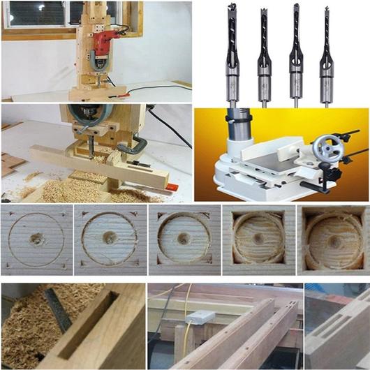 Square hole drill bit