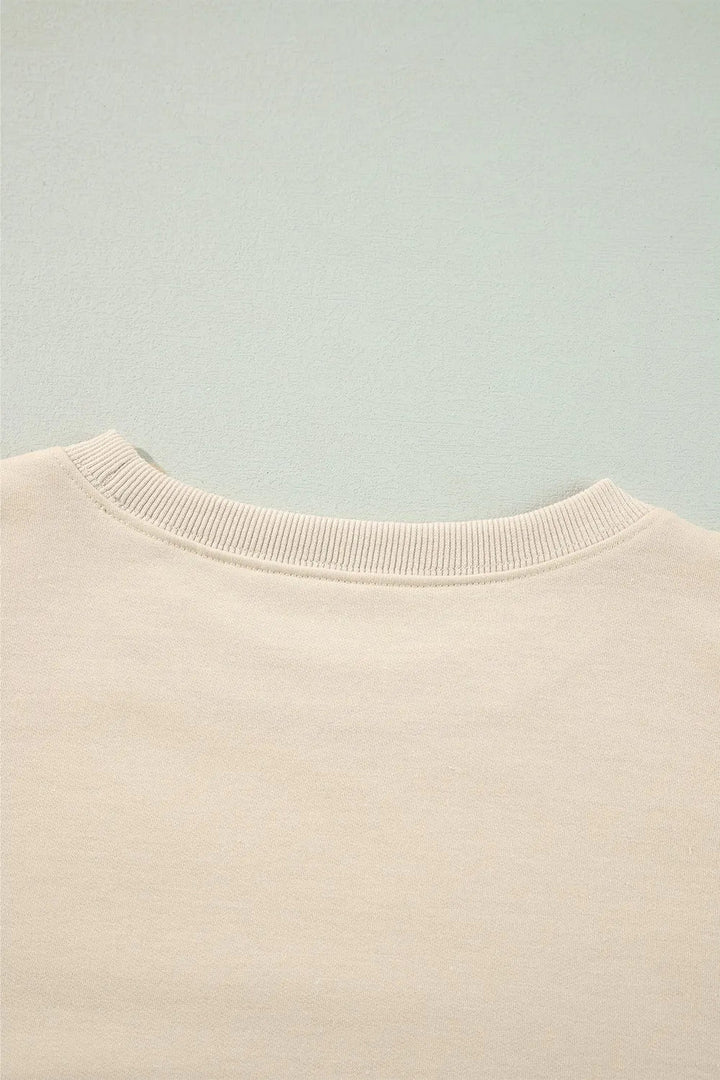 Ruffled Round Neck Long Sleeve Blouse