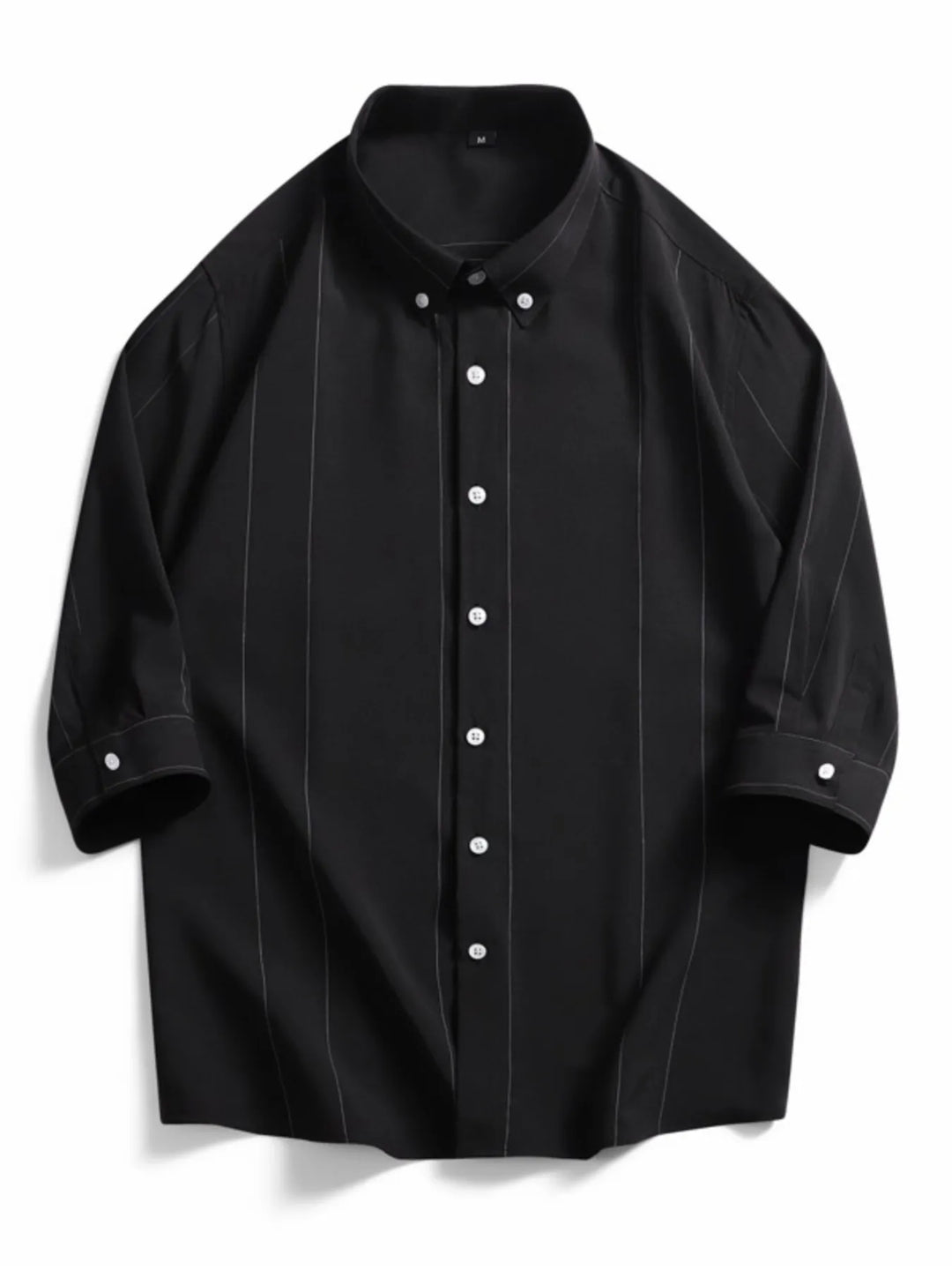 Men's Plus Size Stripe Button-Down Shirt