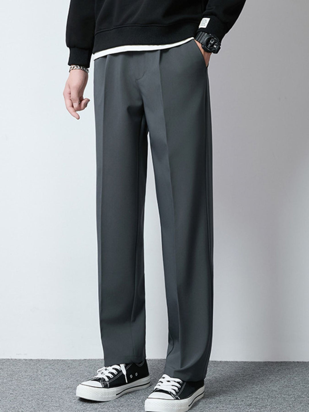 Men's Plus Size Wide Leg Casual Pants