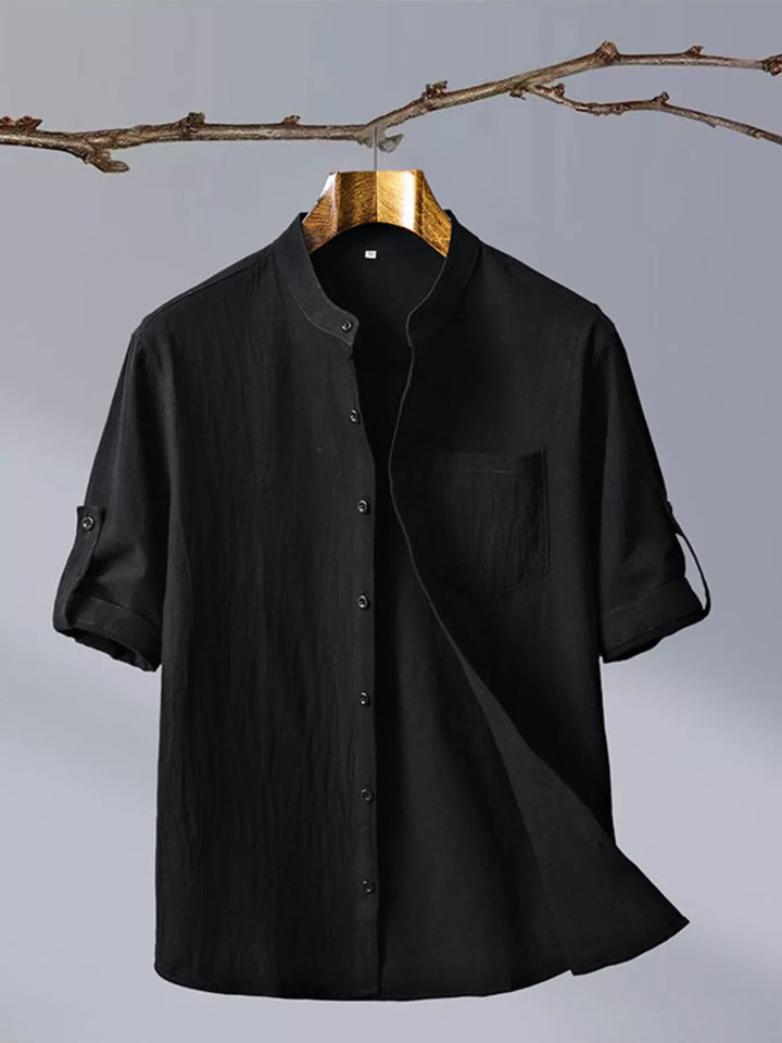 Men's Plus Size Button Up Short Sleeve Shirt