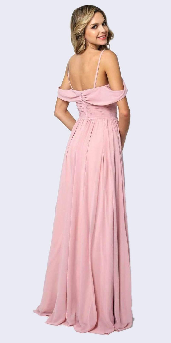 Juliet 676 Cold-Shoulder Formal A-line Dress