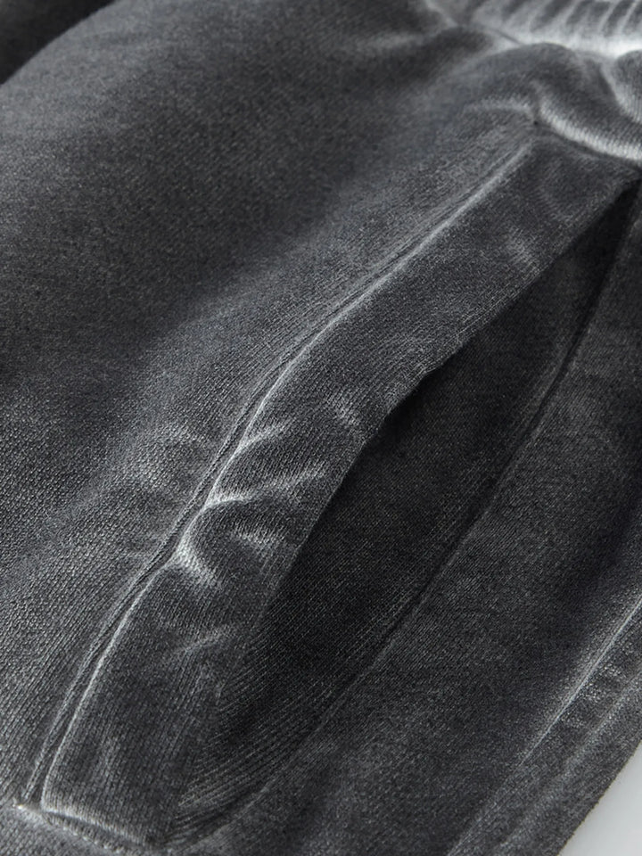 Men's Drawstring Washed Straight Sweatpants