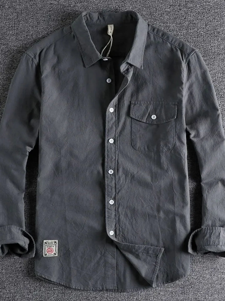 Men's Plus Size Button Down Long Sleeve Shirt