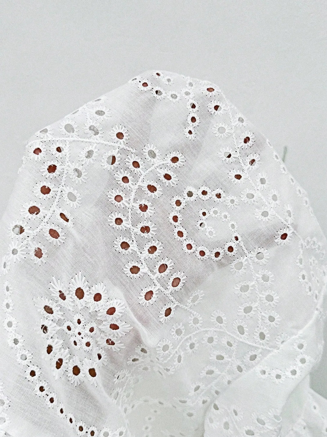 Eyelet Solid Collared Neck Half Sleeve Shirt