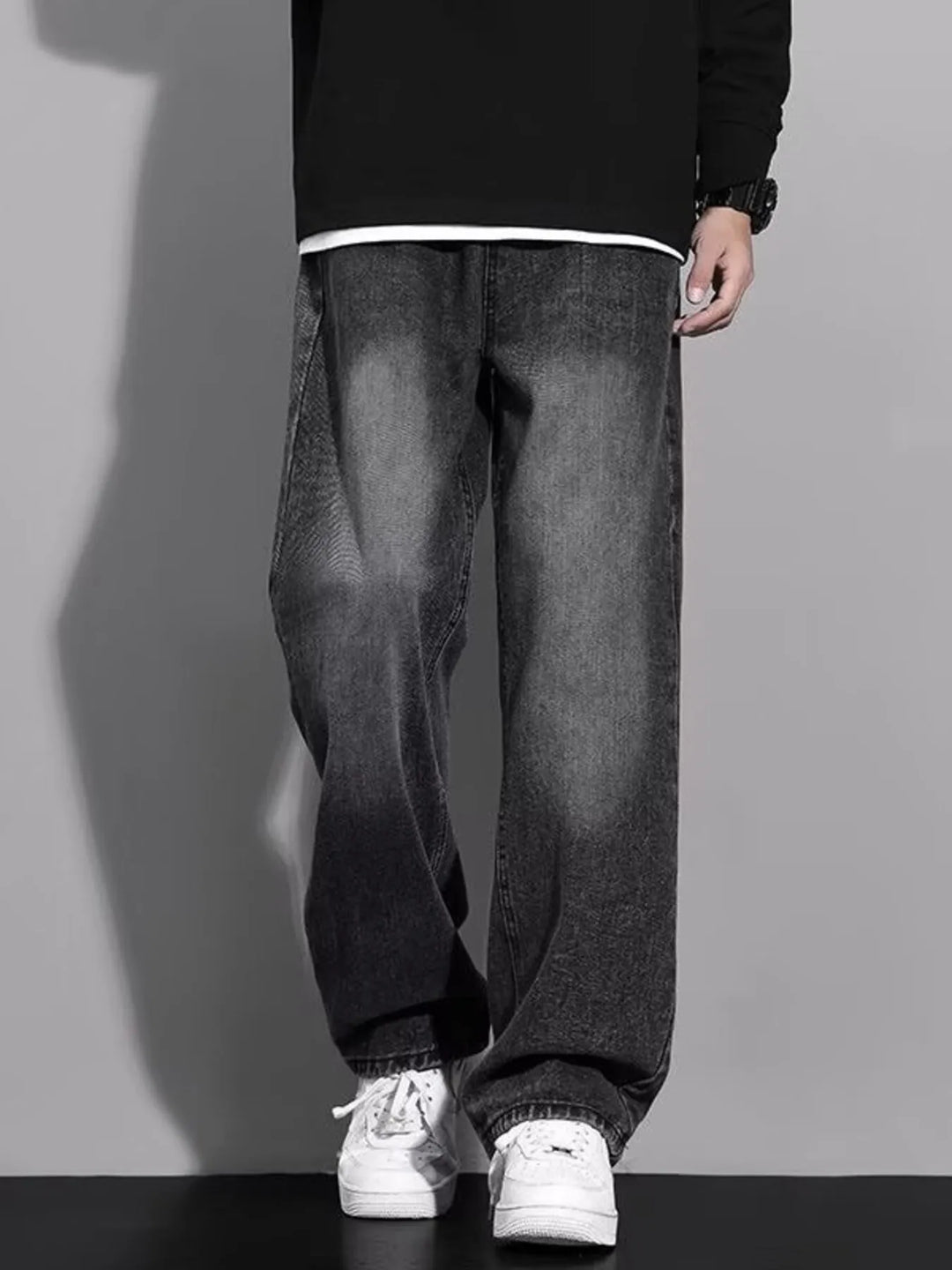 Men's Full Size Wide Leg Jeans Plus Size