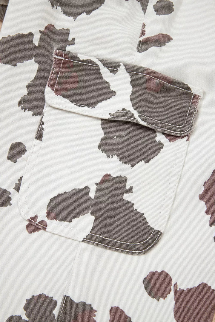 Cow Spots Printed Multi Pocketed Jeans