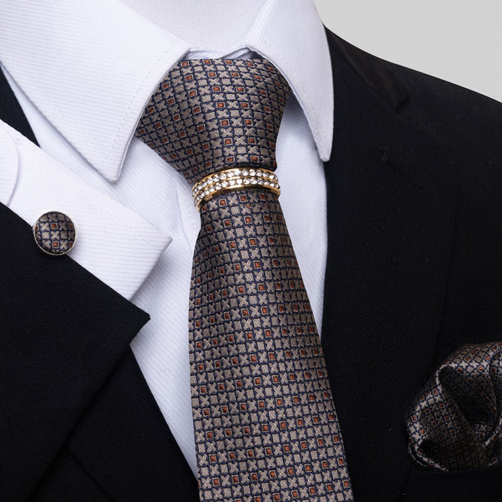 Multi Colored Striped Floral Mens Tie