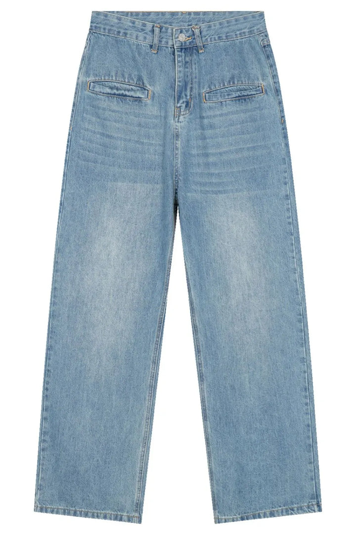 Front Pockets Baggy Jeans