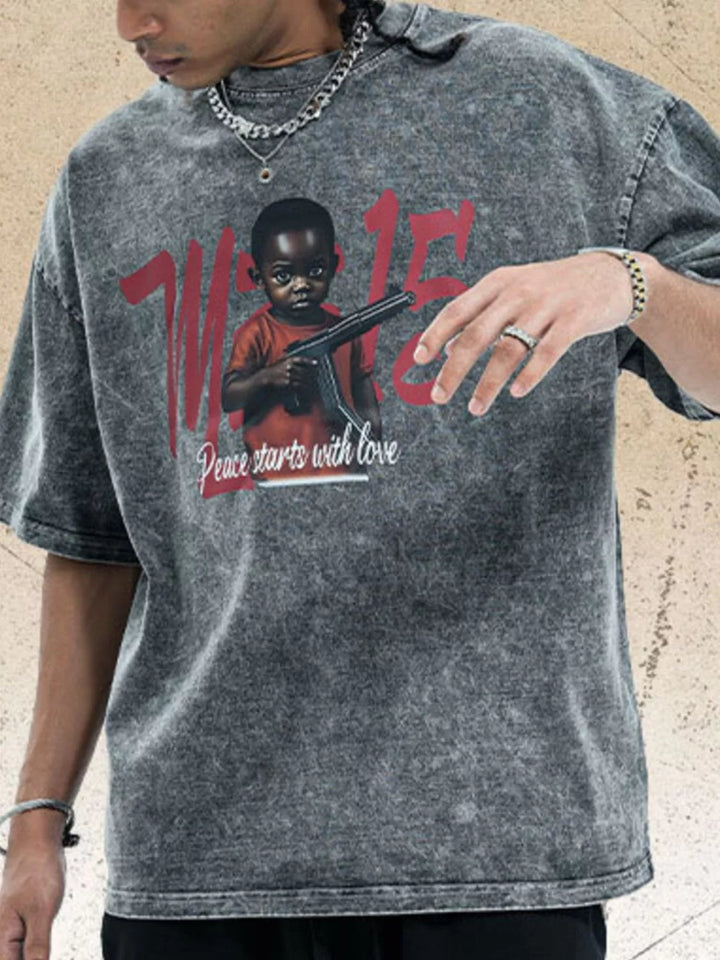 Men's Graphic Round Neck Half Sleeve T-Shirt