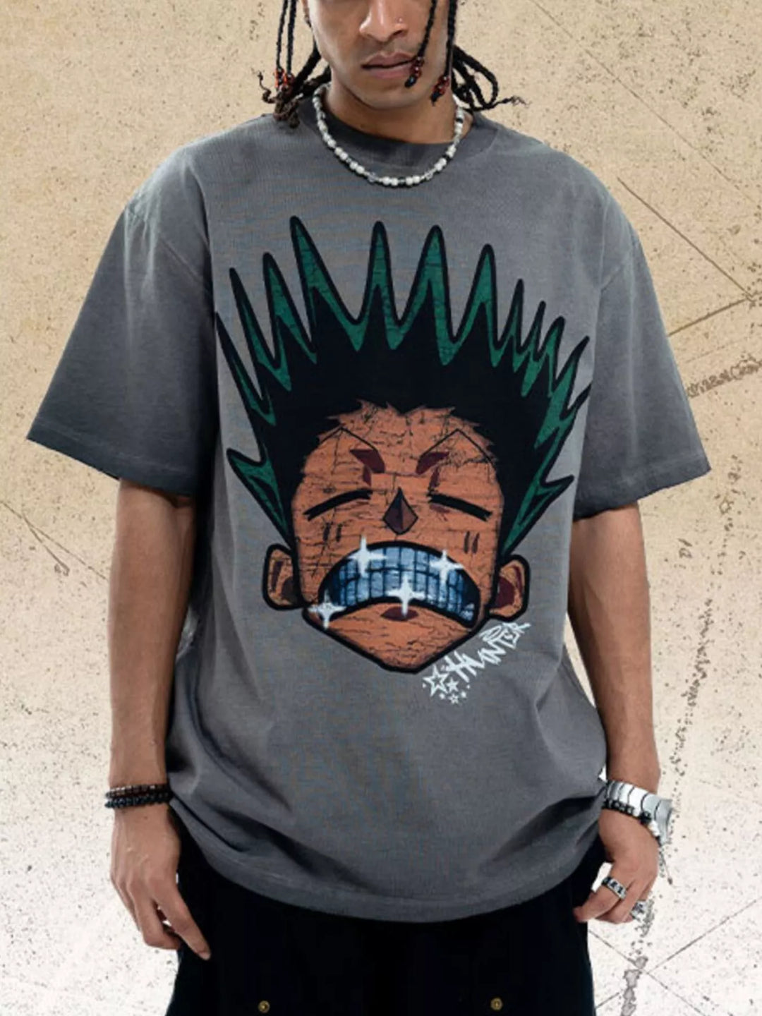 Men's Graphic Round Neck Oversized T-Shirt