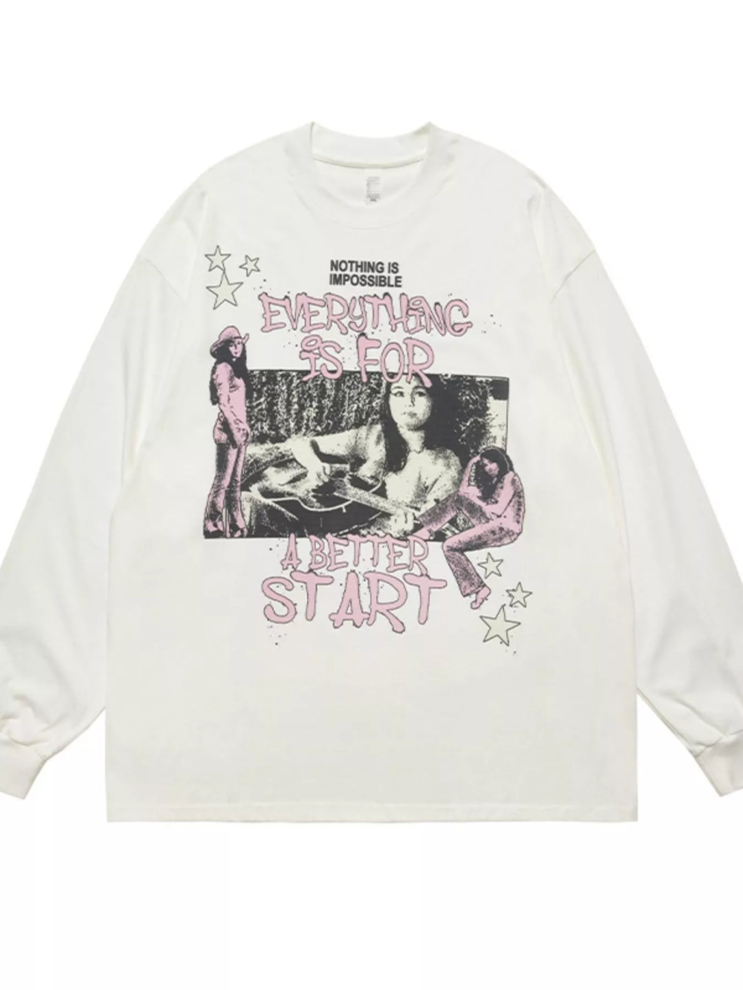 Men's Graphic Round Neck Long Sleeve T-Shirt