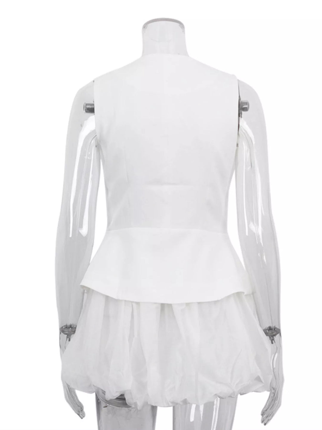 Peplum Vest and Bubble Skirt Set
