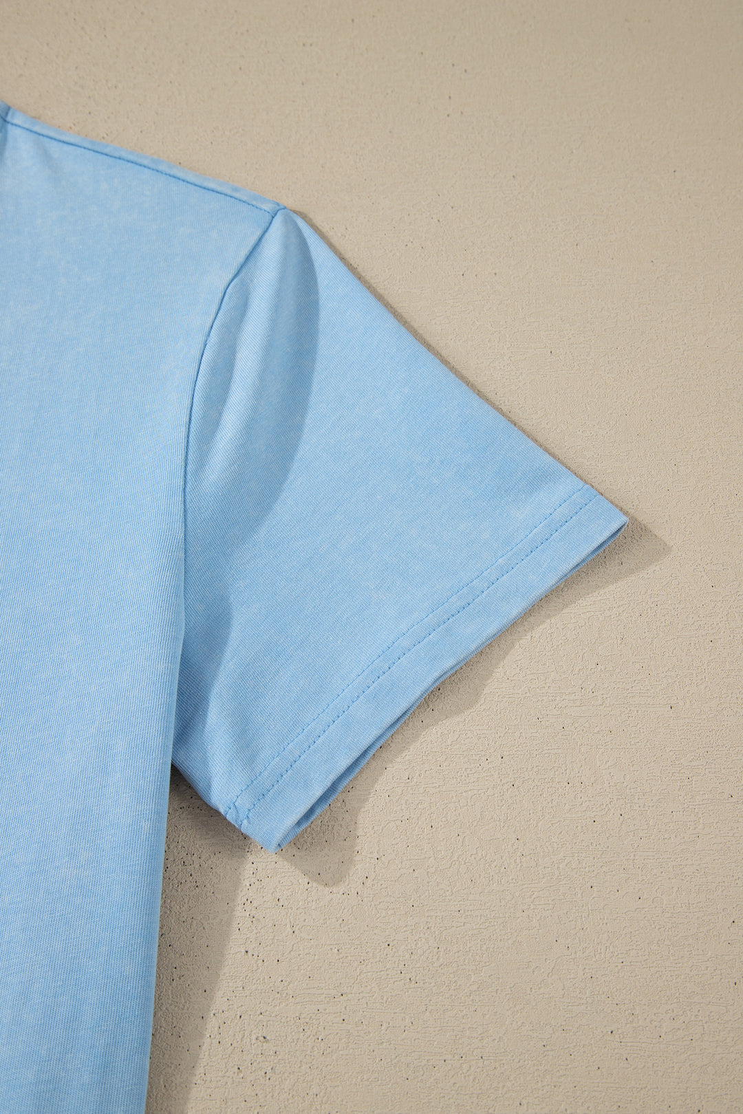 Beau Blue Mineral Wash V Neck Tee Matching Skort Set