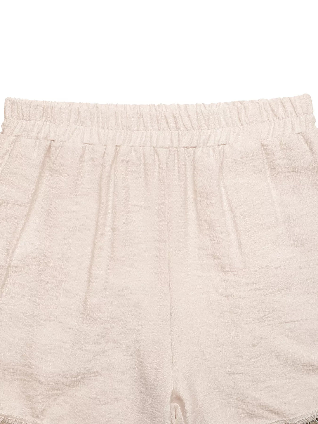 Shell Trim Elastic Waist Shorts