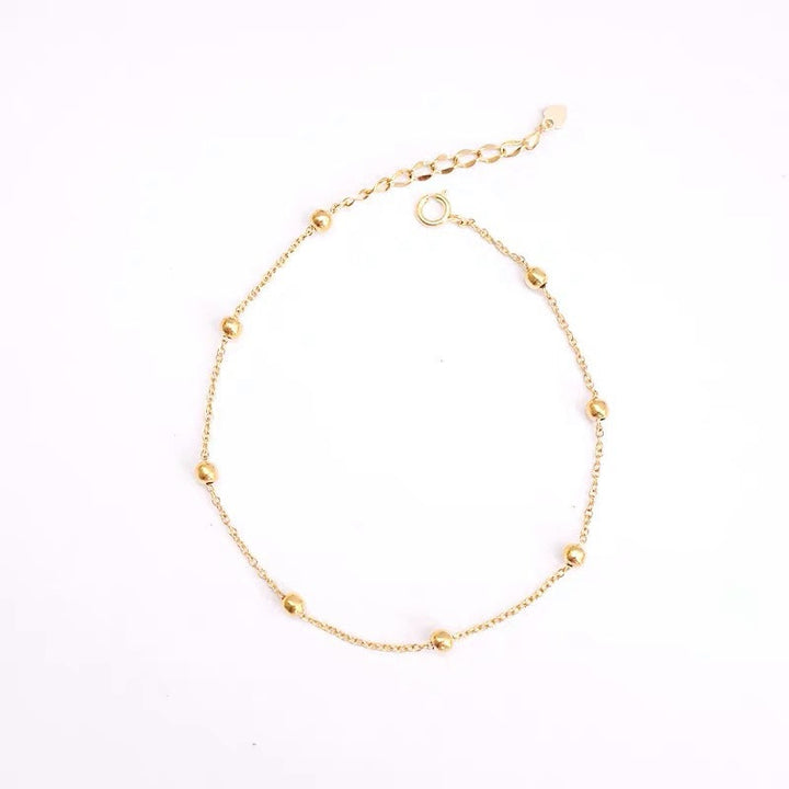 S925 Sterling Silver 14K Gold plated Minimalist Anklet For Women
