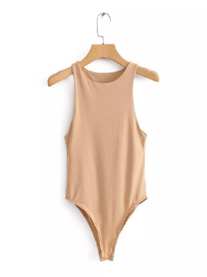 Round Neck Sleeveless Bodysuit