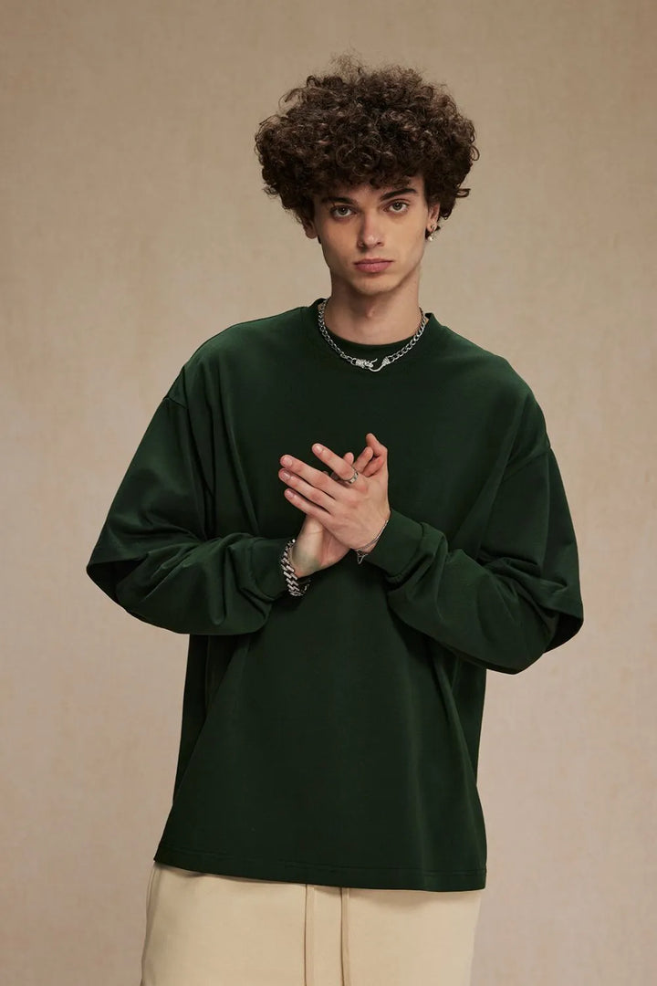 Men's Round Neck Long Sleeve T-Shirt
