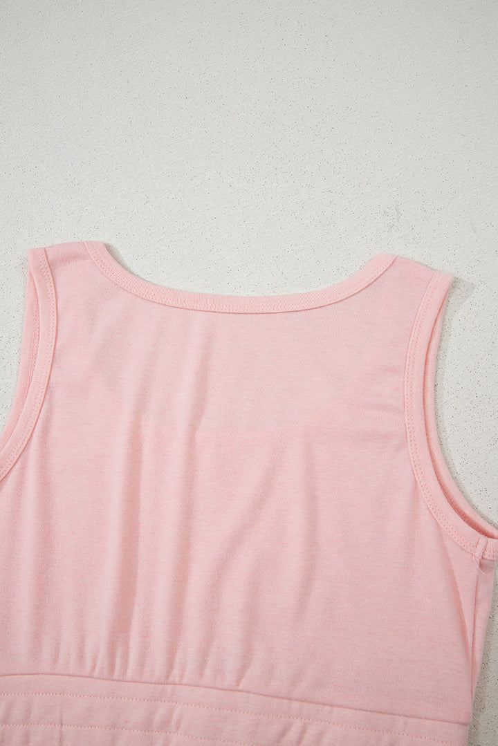 Light Pink 3 Pcs Crop Tank Top Shorts with Cardigan Lounge Set