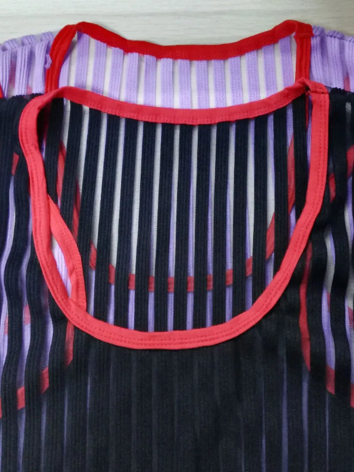Men's Striped Round Neck Tank