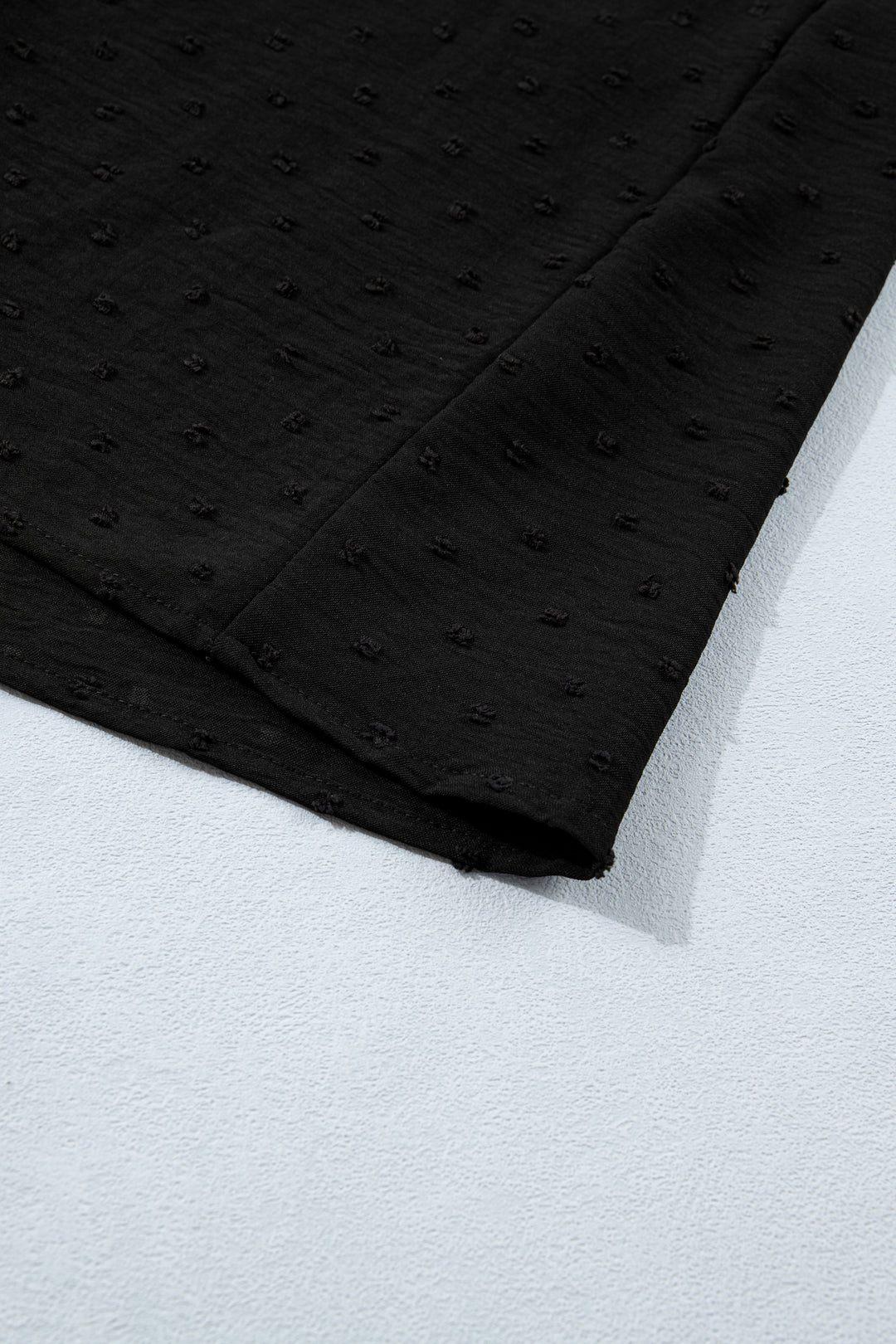 Black Plus Size Swiss Dot Ruffle Lace Trim V Neck Tank Top