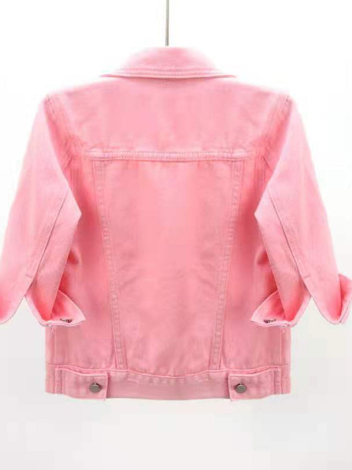 Full Size Cropped  Denim Jacket Plus Size