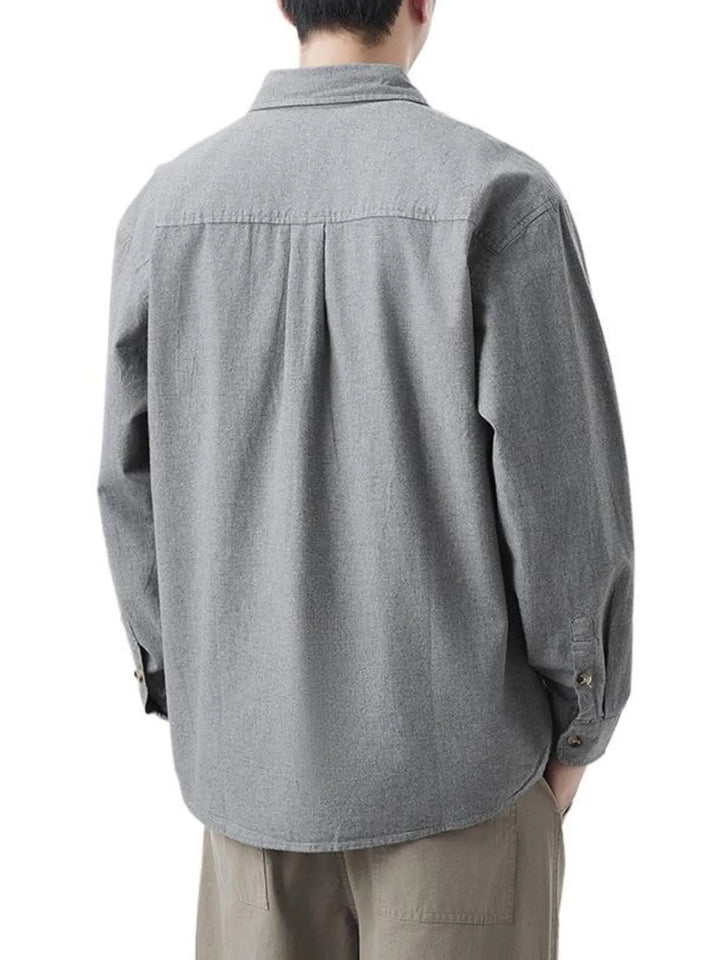 Men's Plus Size Button Up Long Sleeve Shirt