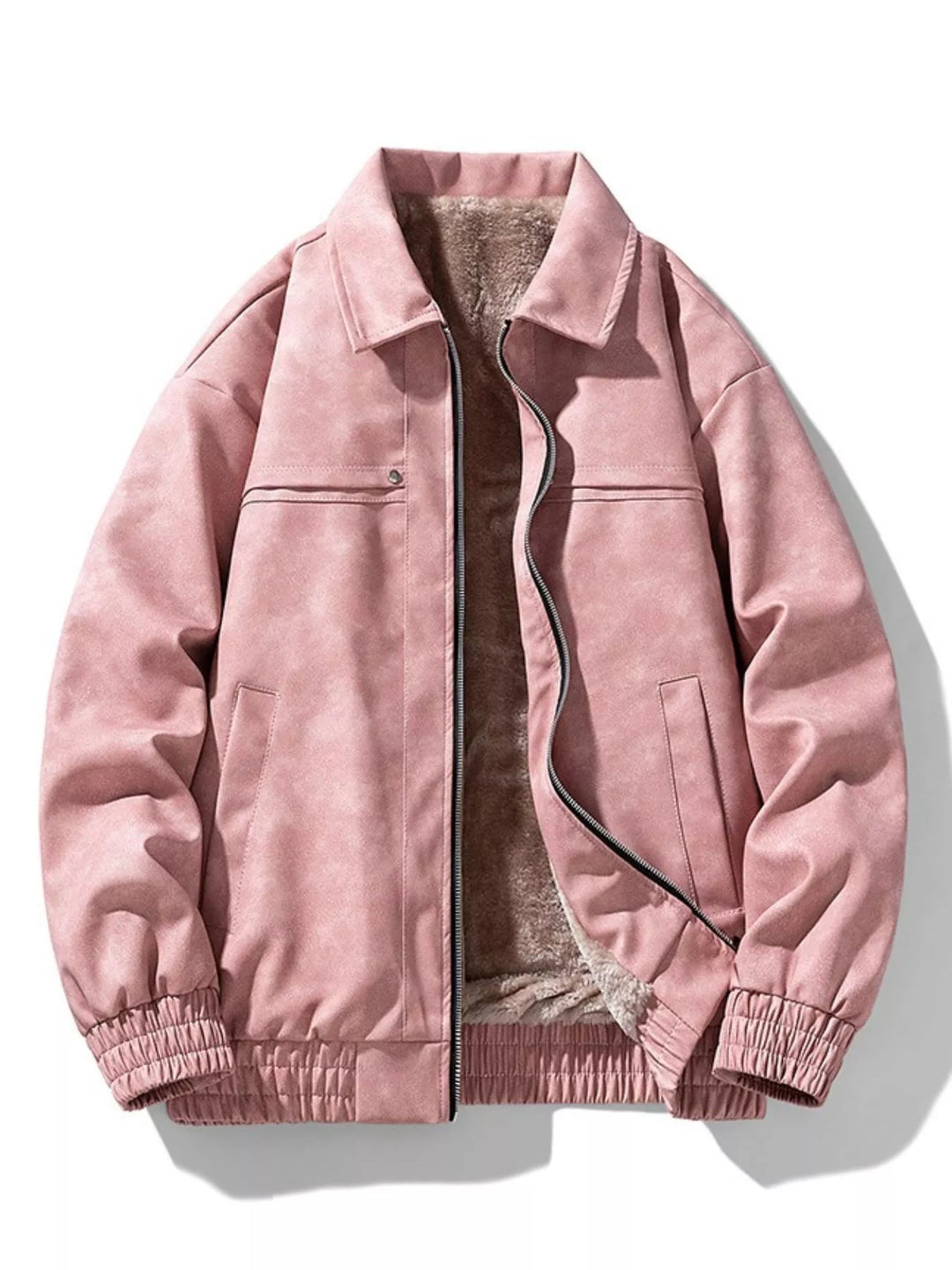 Men's Plus Size Zip Up Long Sleeve Jacket