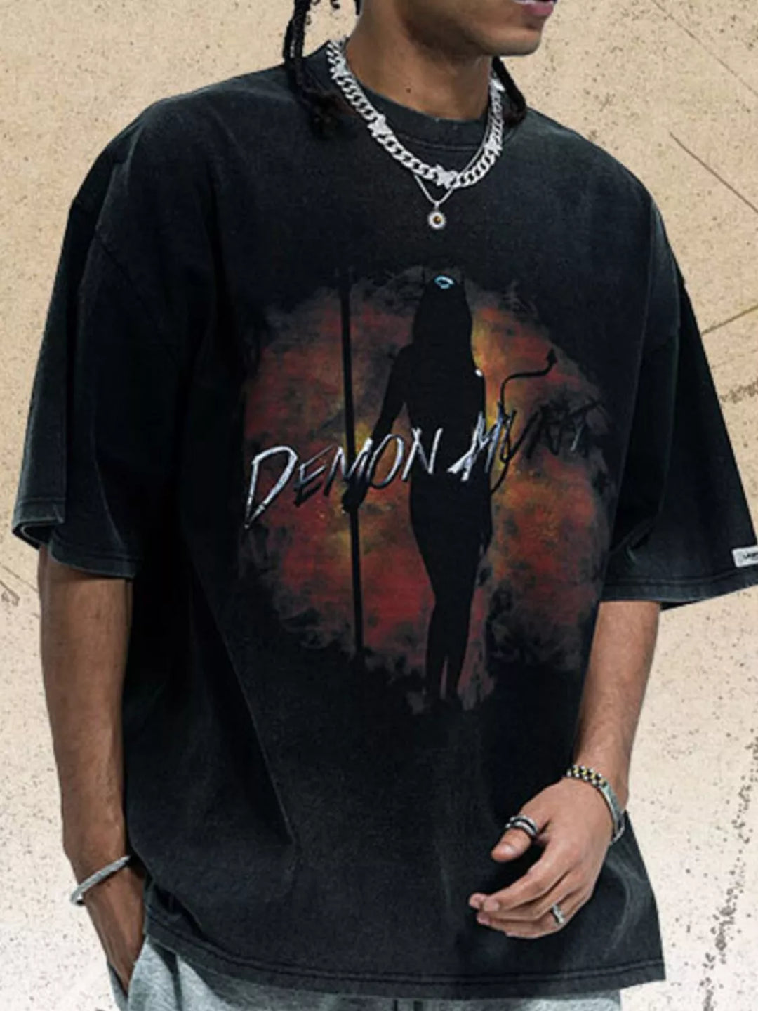 Men's Graphic Round Neck Half Sleeve T-Shirt