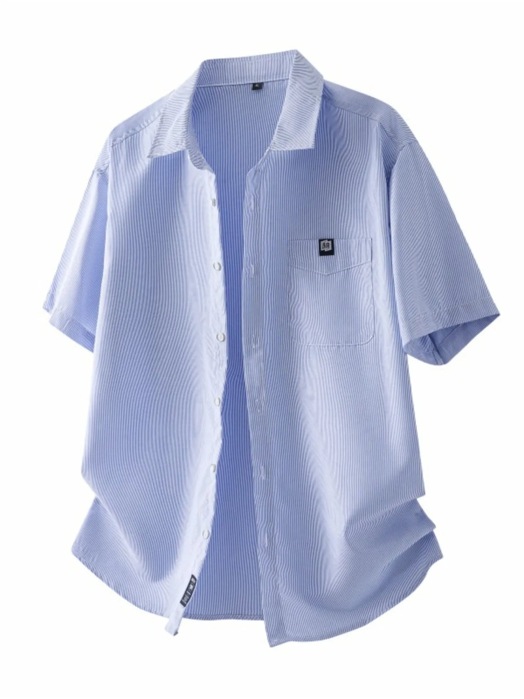 Men's Plus Size Casual Striped Short Sleeve Shirt