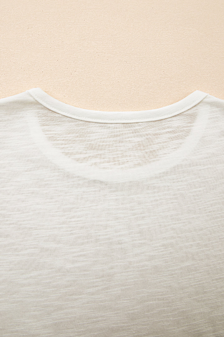 Rose Ricrac Trim Printed Flutter Sleeve Contrast Patchwork Blouse