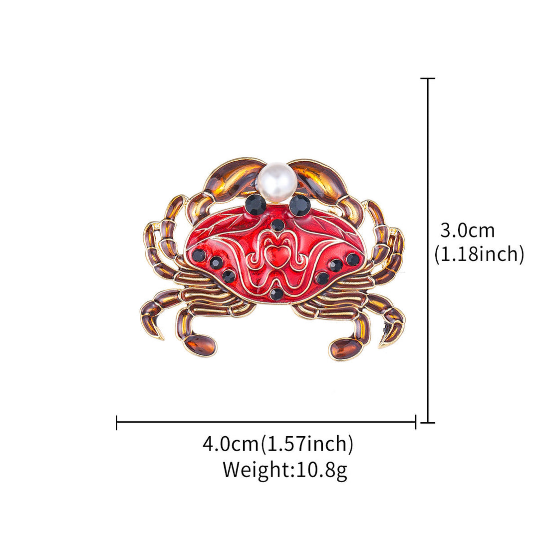 Enamel-dripped Lobster Brooch Accessory For Women