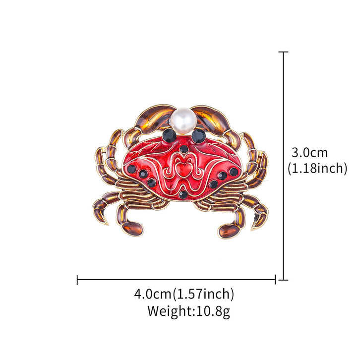 Enamel-dripped Lobster Brooch Accessory For Women