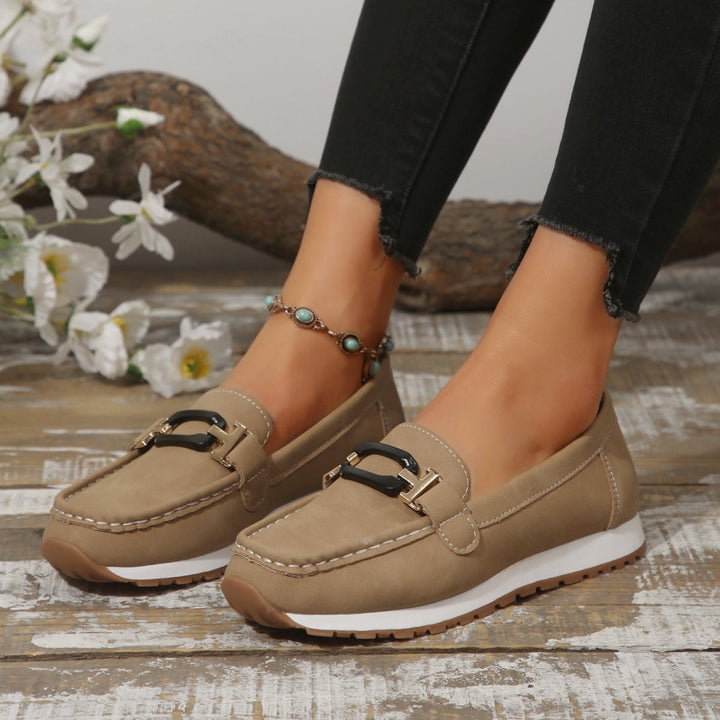 Buckle Decor Casual Slip-Ons