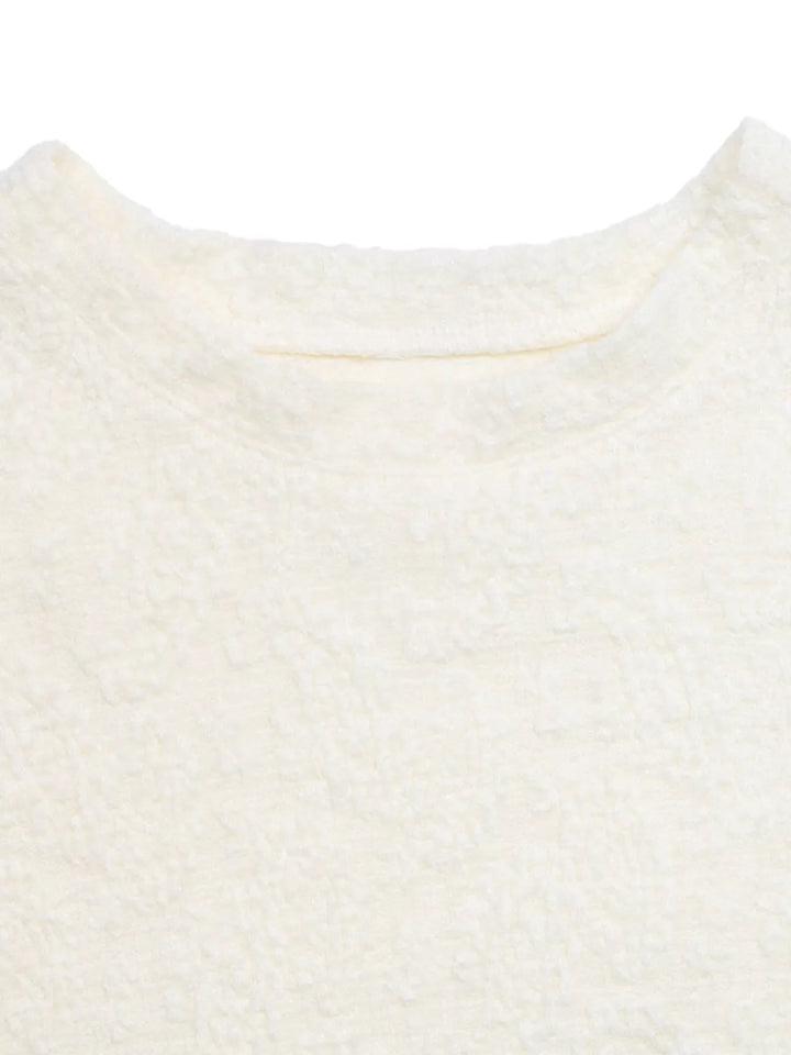 Textured Paisley Pattern Casual T-Shirt