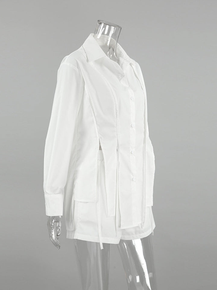 Button Up Shirt and Shorts Set