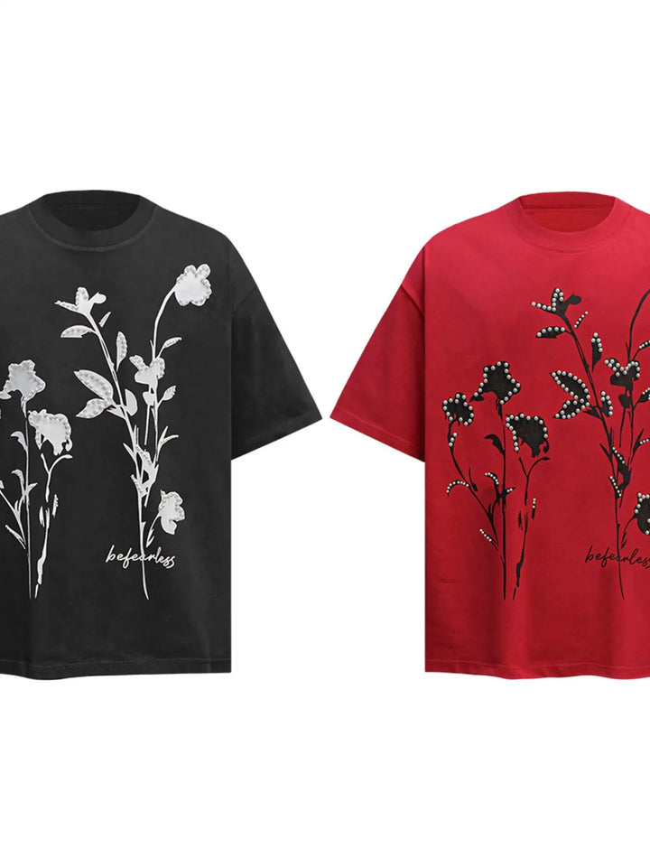 Men's Graphic Round Neck Short Sleeve T-Shirt