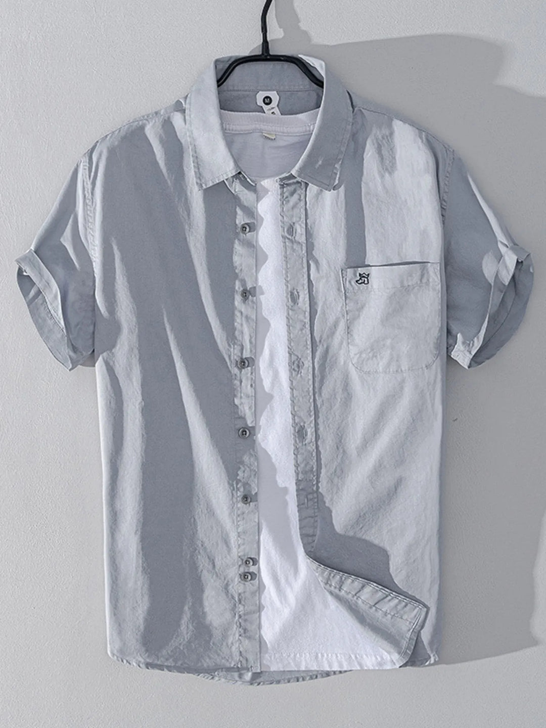 Men's Plus Size Button Up Short Sleeve Shirt